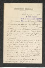 k.k. naturhistorisches Hofmuseum, Intendanzakten 1885-1896 (Hauer), Aktenzahl Z.393/1892, Seite 1